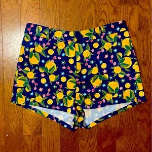 Bright and Beautiful Citrus Floral Print Shorts size M
